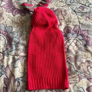 Pet Reindeer Red Sweater with Hood XS